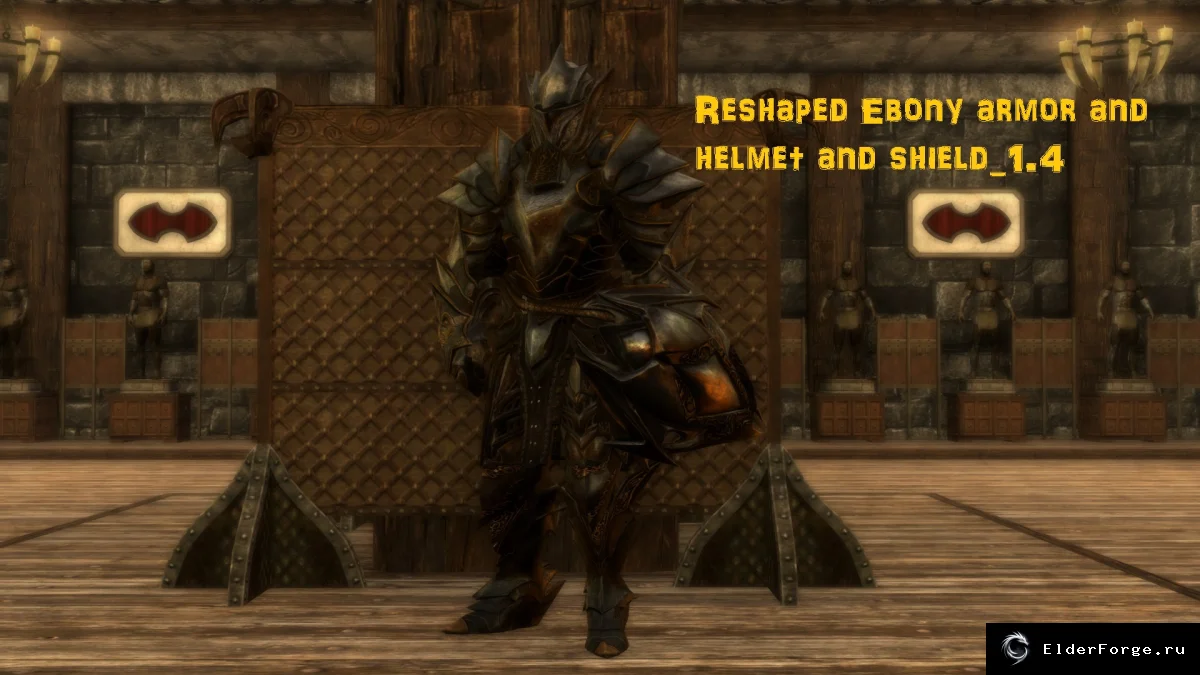 Обложка мода: Эбонитовая броня переосмыслена – новые модели для Skyrim LE