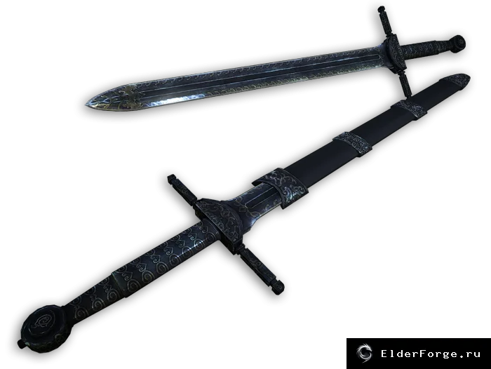 Обложка мода: Эбонитовые мечи 1.1a — одноручные и двуручные клинки для Skyrim LE