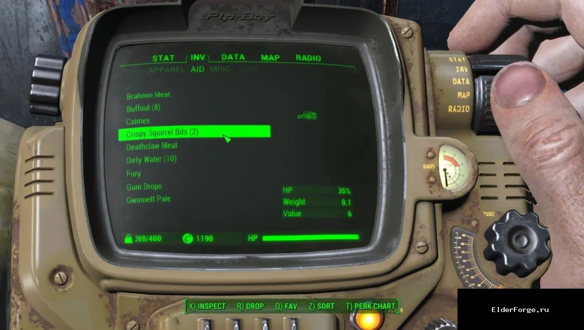 Обложка мода: Еда восстанавливает здоровье в процентах – мод для Fallout 4