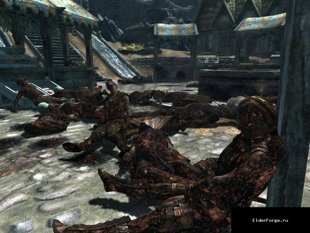 Обложка мода: Эффекты магических атак – следы на трупах в Skyrim LE