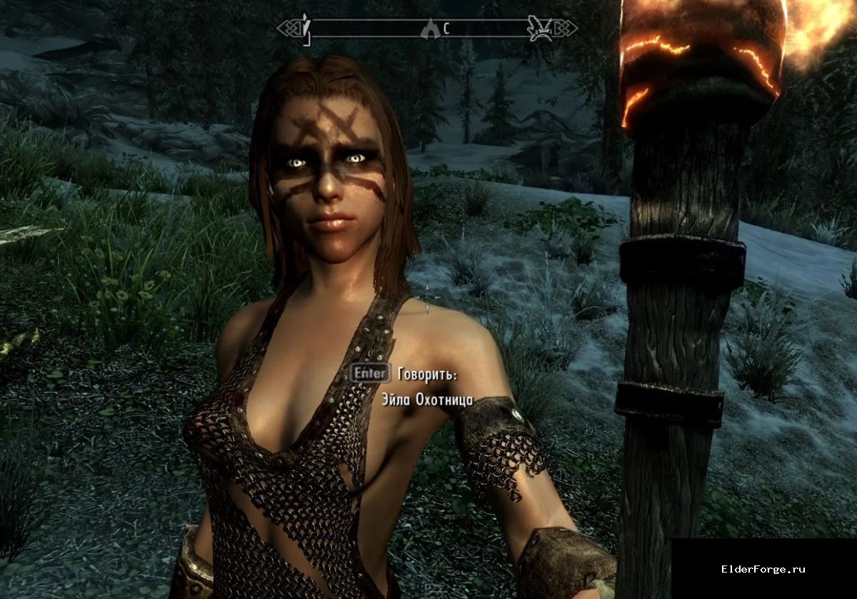 Обложка мода: Эйла Охотница – новая модель внешности в Skyrim SE