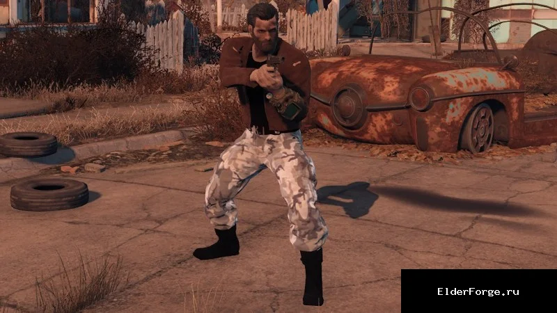 Обложка мода: Экипировка Змея Плискина для Fallout 4 – стиль из фильма «Побег из Нью‑Йорка»