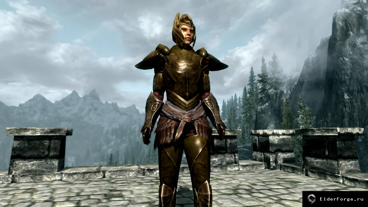 Обложка мода: Эльфийская броня Айлейда для Skyrim LE — стилизация под Обливион