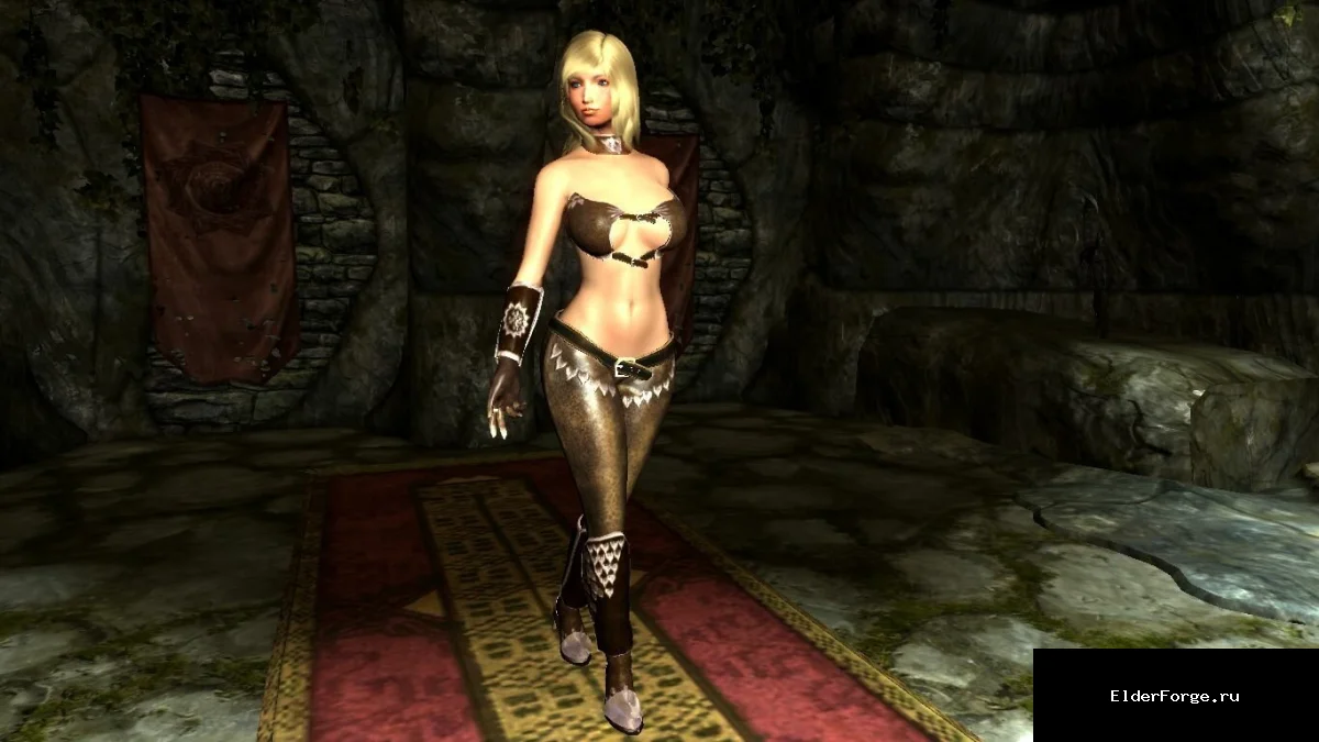 Обложка мода: Эльфийский снайперский комплект CBBE для Skyrim LE – два варианта брони