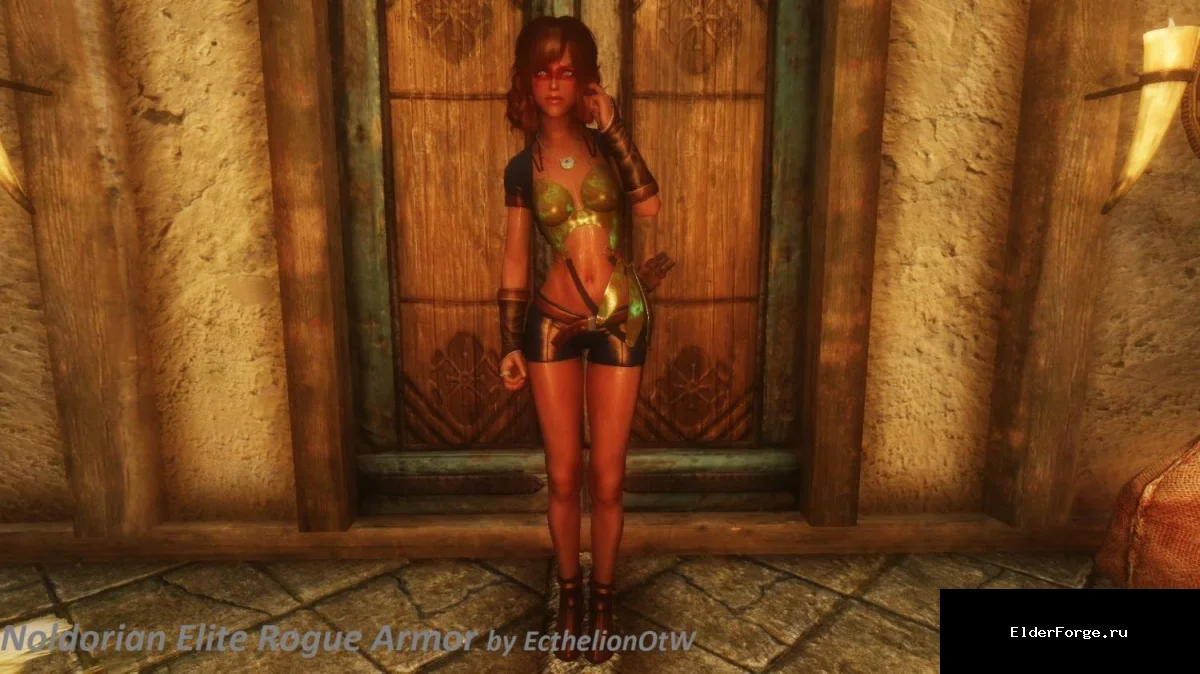 Обложка мода: Элитный реплейсер брони разбойницы для Skyrim LE – новый внешний вид
