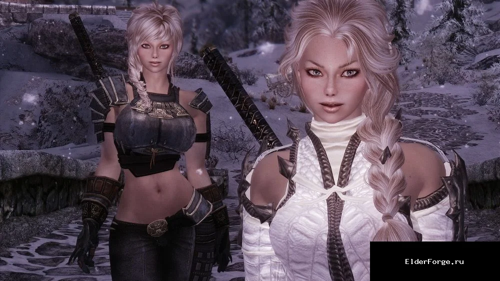 Обложка мода: Эльза и Анна — новые спутницы‑норды для Skyrim LE
