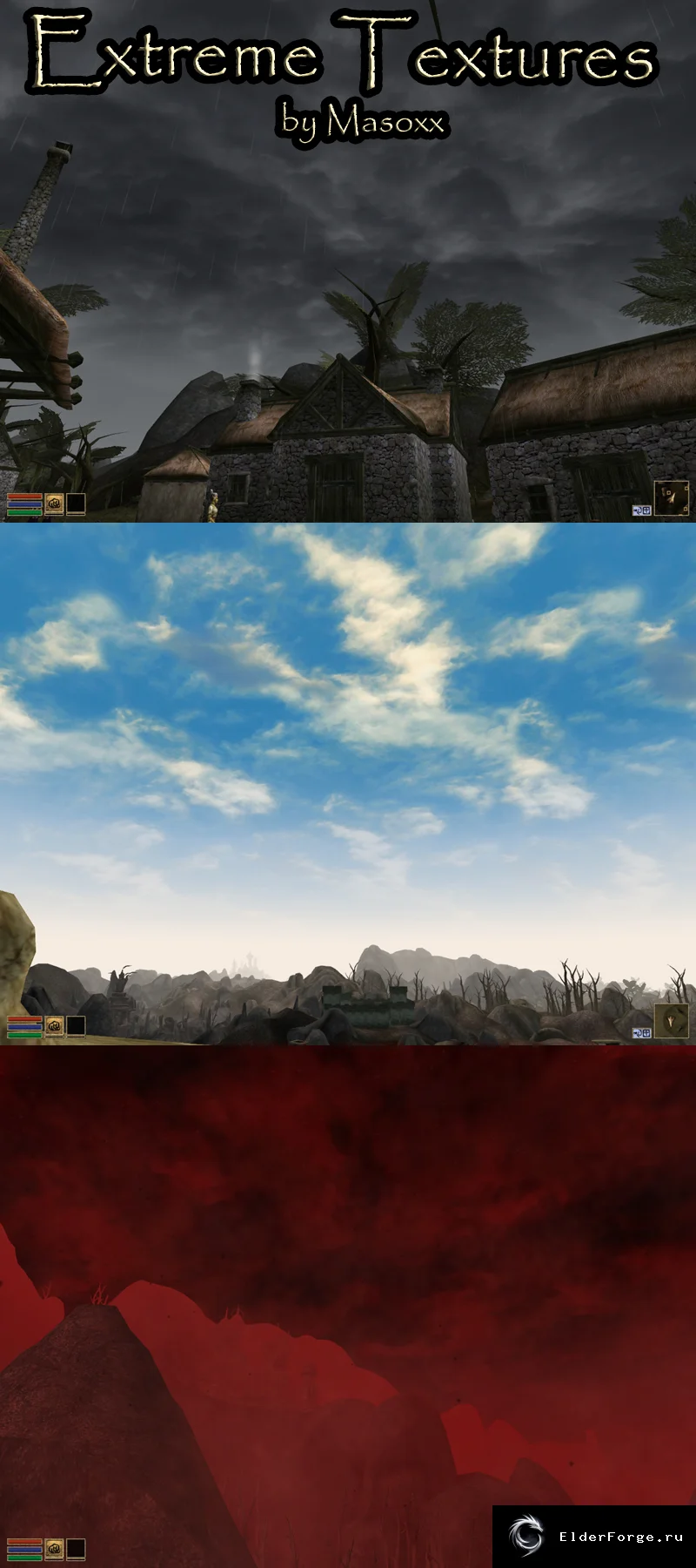 Обложка мода: Extreme Textures – Реалистичные небеса для Morrowind
