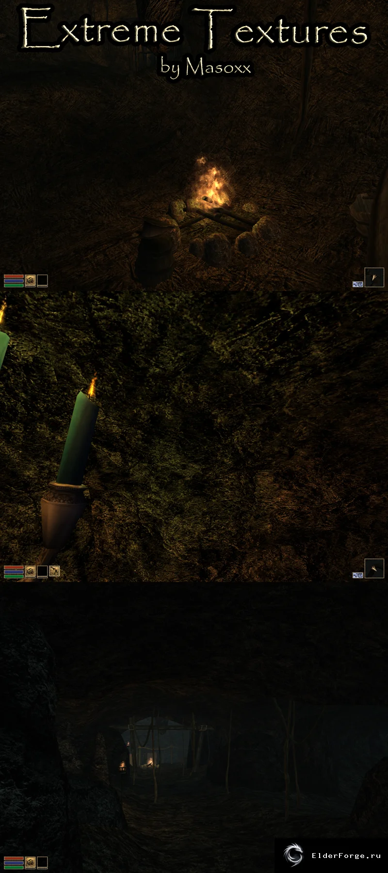 Обложка мода: Extreme Textures – Улучшенные тёмные пещеры для Morrowind