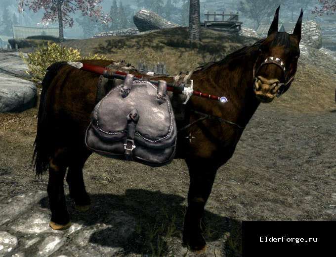 Обложка мода: Ездовой и вьючный мул LE — Mule in Skyrim