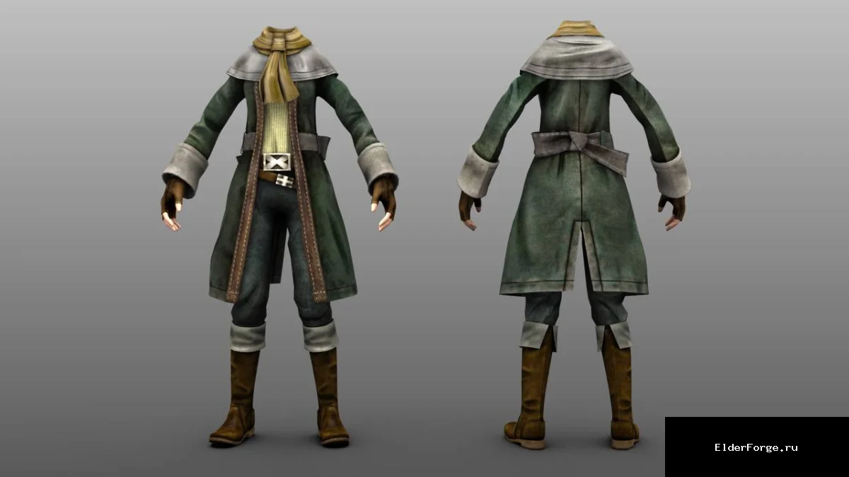 Обложка мода: FFIII Arc Robes – женская роба, перчатки и сапоги из Final Fantasy III для Skyrim LE