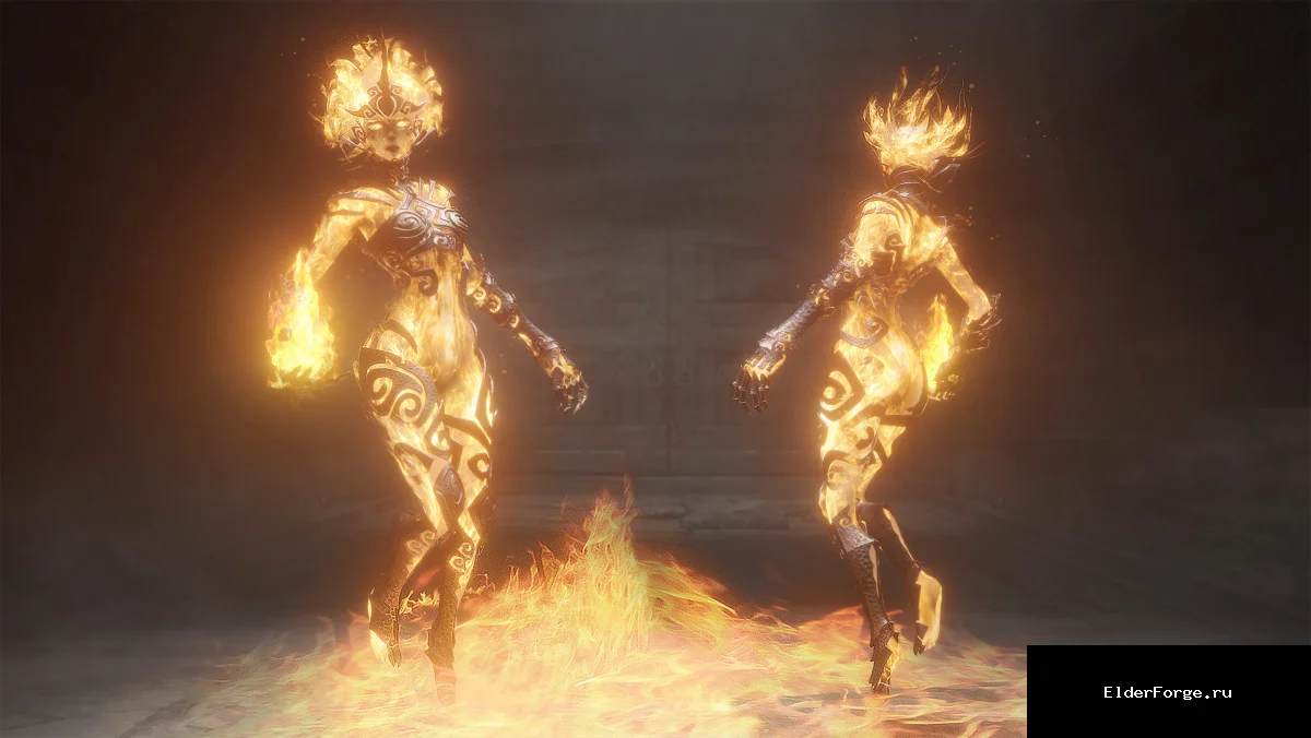 Обложка мода: Flame Atronach – улучшенные огненные атроны для Skyrim SE/AE