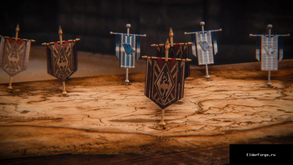 Обложка мода: Флажки гражданской войны для Skyrim SE – заменитель карт‑флагов XNFRain