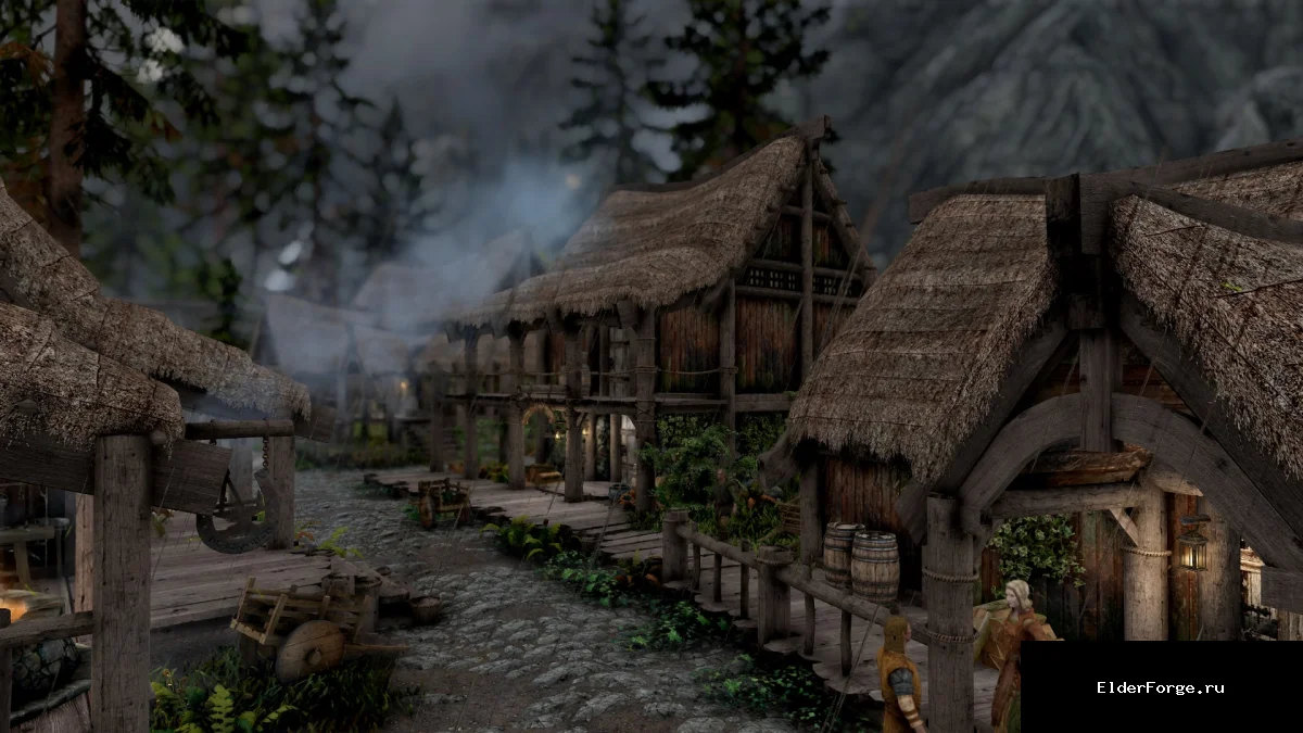 Обложка мода: Фотореалистичные фермерские домики для Skyrim SE‑AE – 2K текстуры