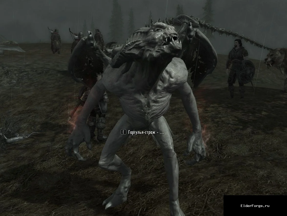 Обложка мода: Гаргулья‑страж: призывный компаньон с ростом уровня в Skyrim LE