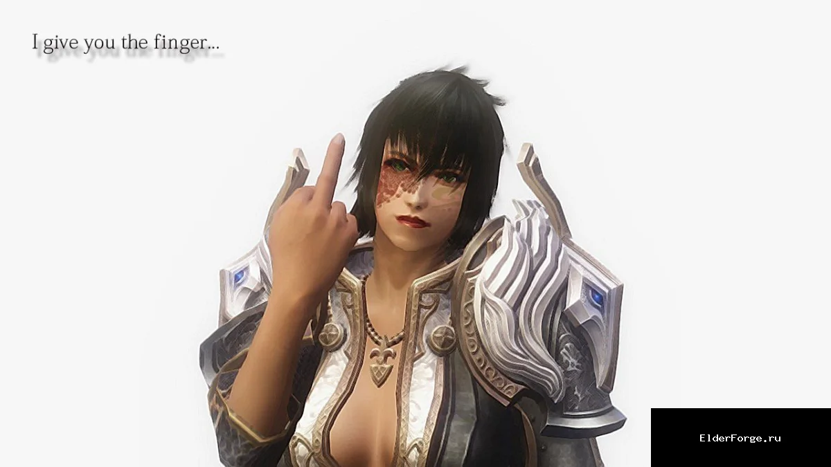 Обложка мода: Giving The Finger – анимация средним пальцем для Skyrim LE