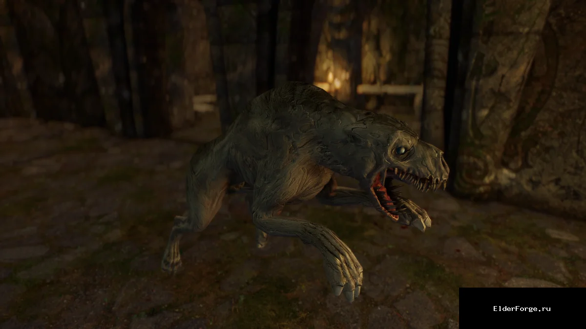 Обложка мода: Гончие драугров для Skyrim SE‑AE: новые варгры‑собаки