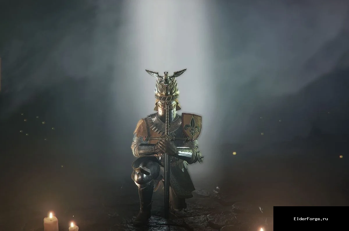 Обложка мода: Grail Knight Armory – броня и оружие Рыцаря Грааля для Skyrim SE/AE