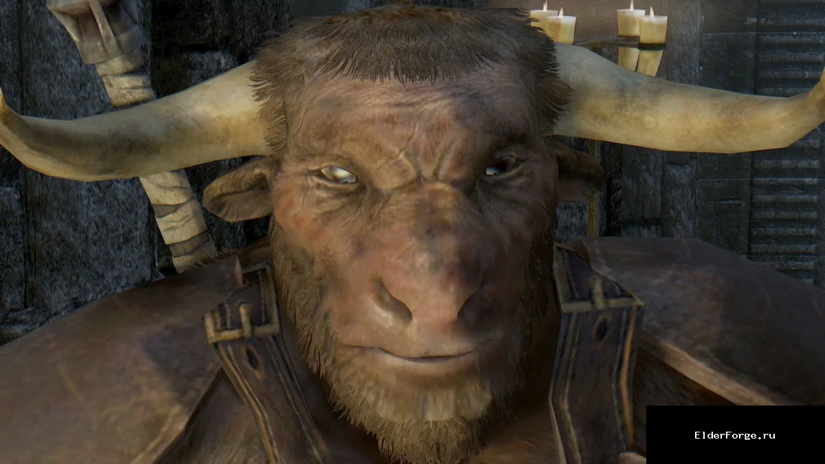 Обложка мода: Гранит — уникальный минотавр‑спутник для Skyrim Legendary Edition