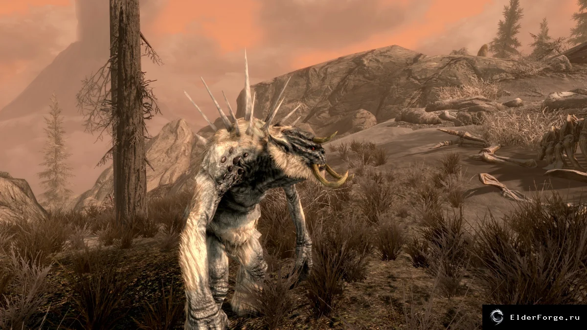 Обложка мода: Грахл — ледяные тролли из Bloodmoon в Skyrim LE