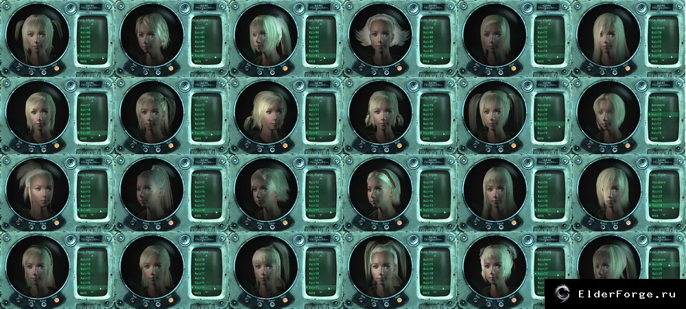 Обложка мода: Прически для персонажей Fallout 3 — Hair Pack, 40 новых стилей