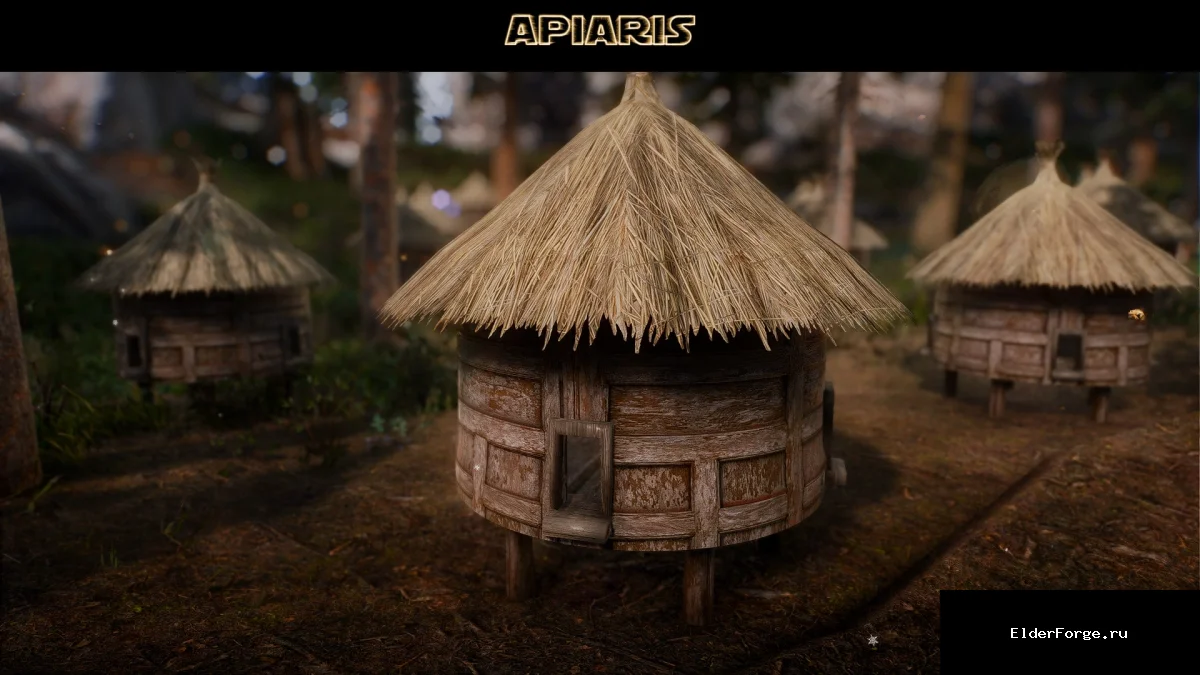Обложка мода: HD Переработка ульев для Skyrim SE‑AE – реалистичные пасеки
