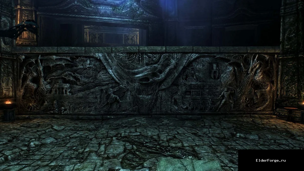 Обложка мода: HD стена Алдуина для Skyrim SE – ультра‑детализированный ретекстур