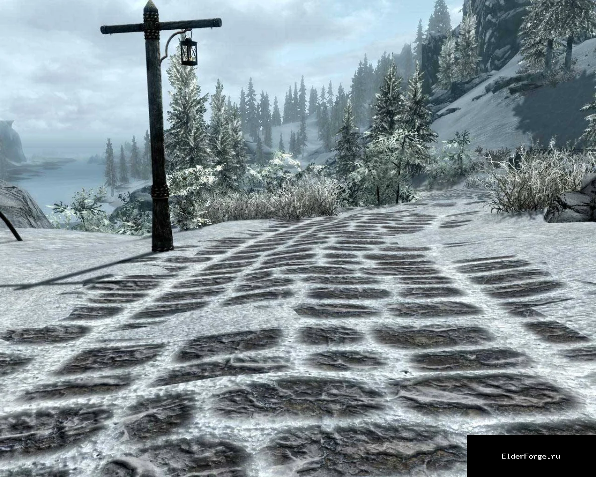 Обложка мода: HD‑ретекстур дорог и земли для Skyrim Legendary Edition – улучшенные текстуры от SkyrimENB