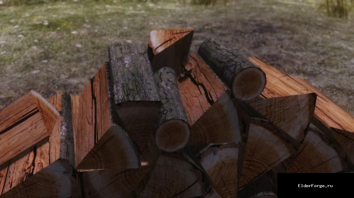 Обложка мода: HD‑ретекстур коры древесины для Skyrim LE – 2K текстуры