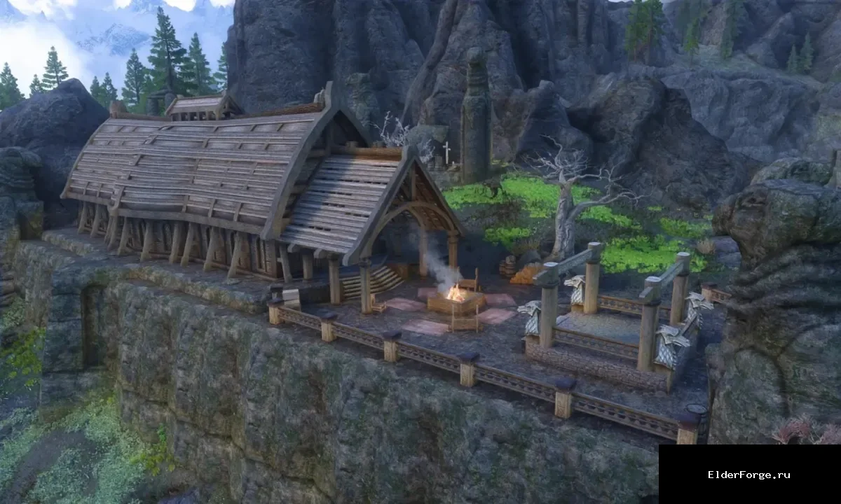 Обложка мода: Hendraheim – расширенный дом для Skyrim SE и AE с новыми комнатами и спутниками