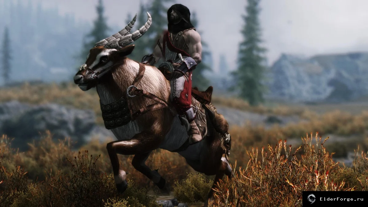 Обложка мода: Якуру – уникальное заклинание призыва антилопы в Skyrim LE