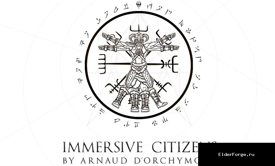 Обложка мода: Immersive Citizens – AI Overhaul для Skyrim LE: Реалистичный ИИ жителей