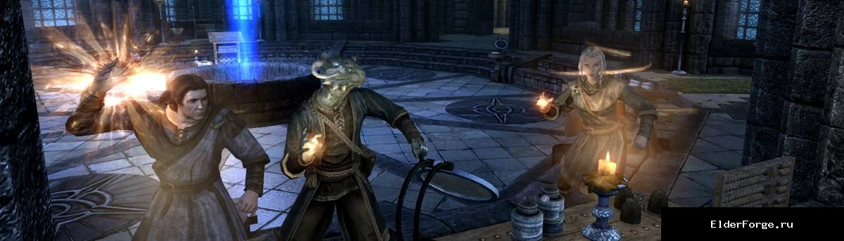 Обложка мода: Immersive College NPCs – новые персонажи для Коллегии Винтерхолд в Skyrim SE/AE