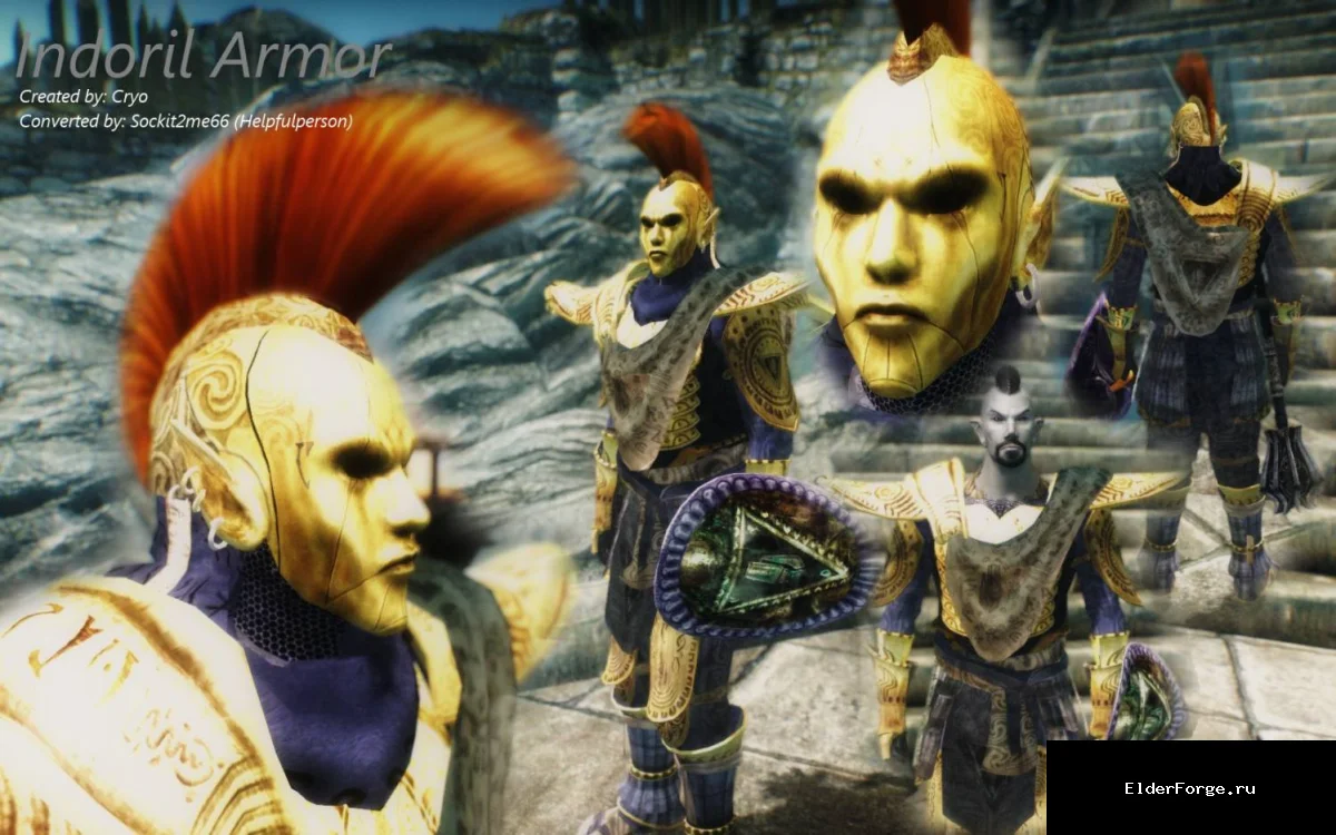 Обложка мода: Индорильская броня из Morrowind для Skyrim LE – уникальный набор доспехов