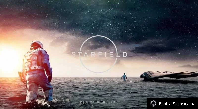 Обложка мода: Interstellar в главном меню Starfield — космический переход