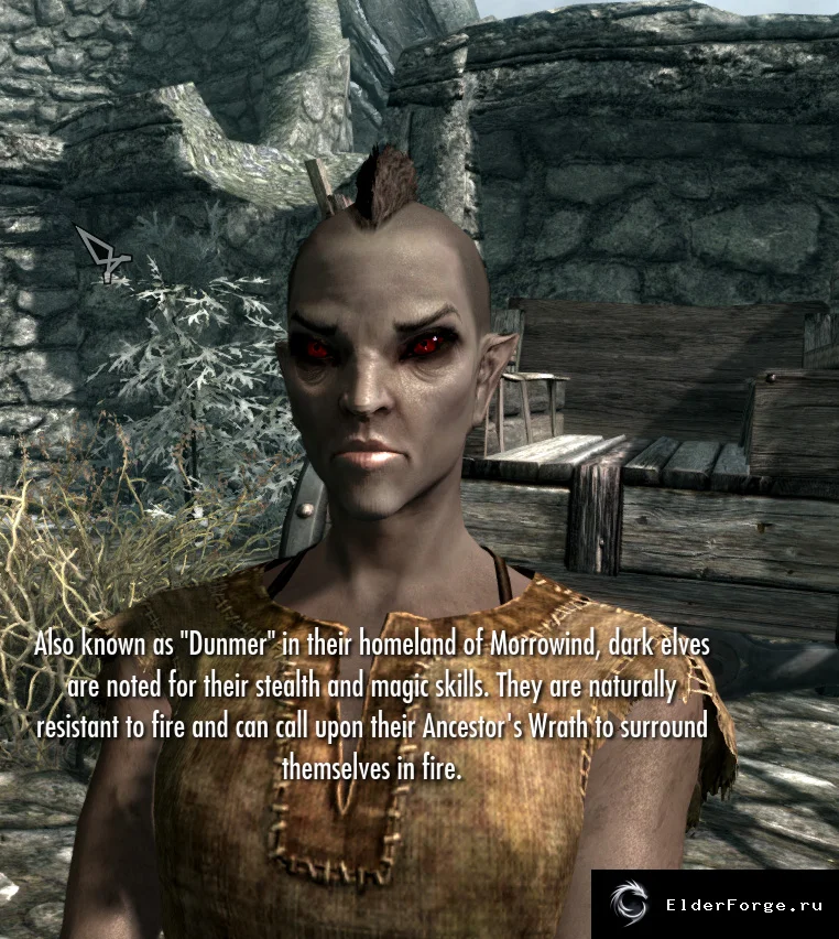 Обложка мода: Исправление формы лба эльфов — Skyrim LE, естественные лица