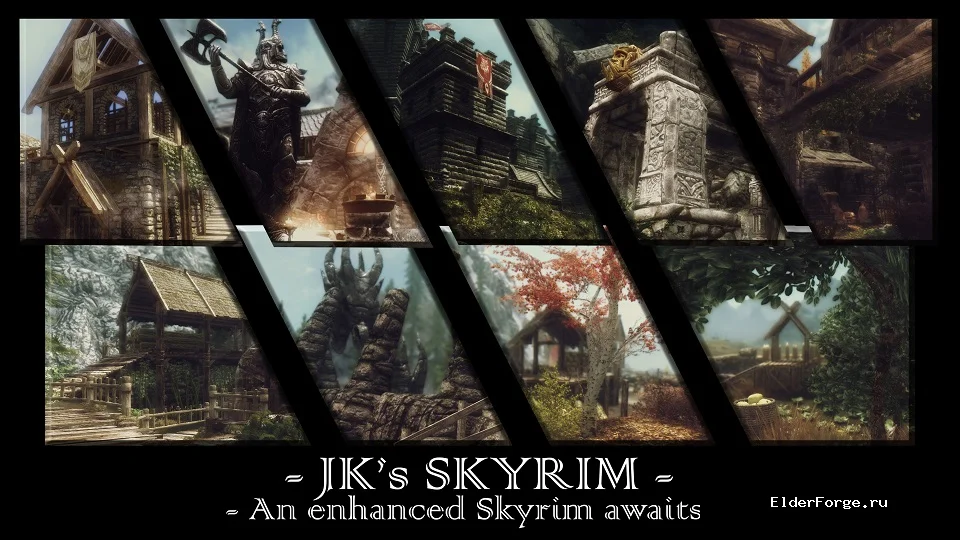 Обложка мода: JK's Skyrim SE – Полная переработка городов и деревень в Skyrim SE/AE