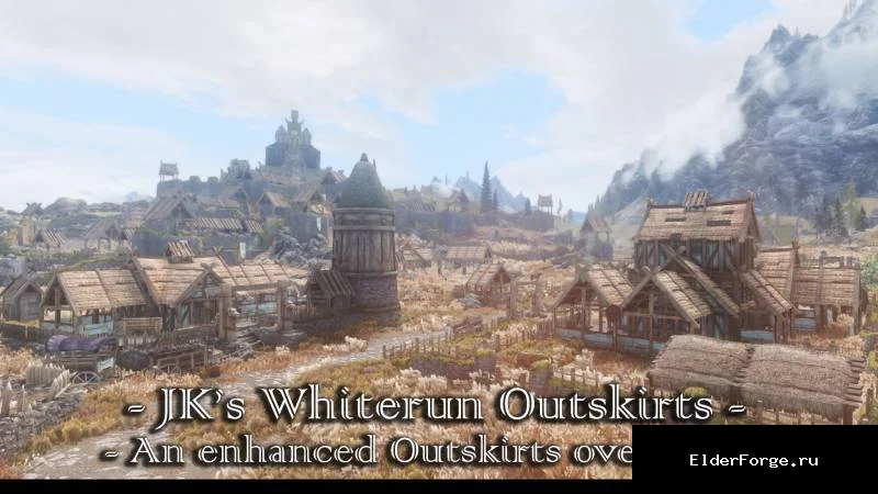 Обложка мода: JK's Whiterun Outskirts – расширенные окраины Вайтрана для Skyrim SE‑AE