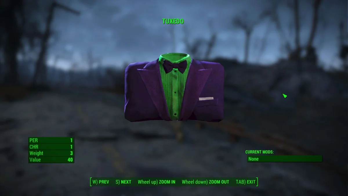 Обложка мода: Joker Tuxedo – Смокинг Джокера для Fallout 4