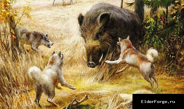 Обложка мода: Кабаны Скайрима для SE – новые дикие свиньи в лесах