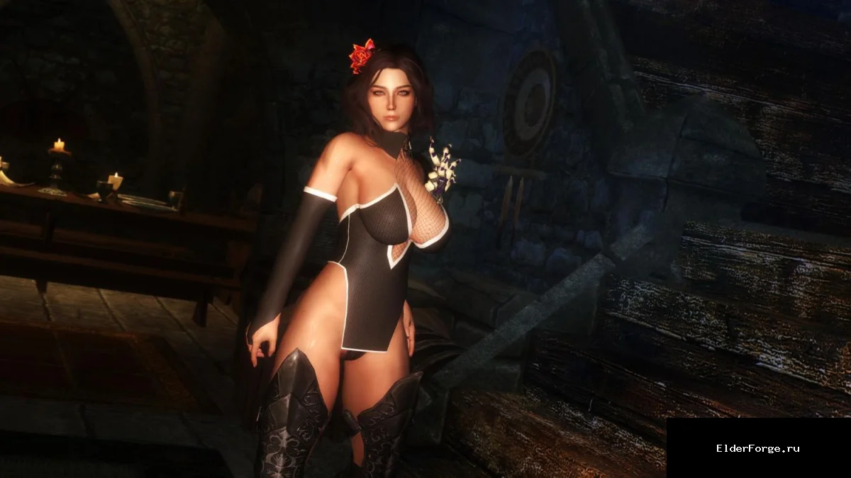 Обложка мода: Каменное сердце – женская броня для Skyrim Legendary Edition: 9 наборов, даэдрическая, сталь…
