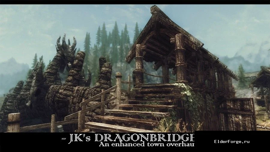 Обложка мода: Капитальный ремонт Драконий Мост – полная реконструкция города в Skyrim LE