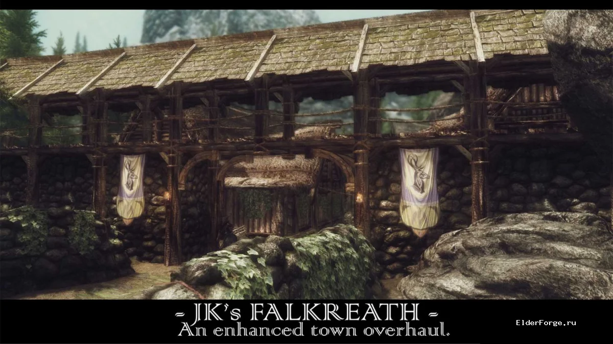 Обложка мода: Капитальный ремонт Фолкрит в Skyrim Legendary Edition – новый облик от JK