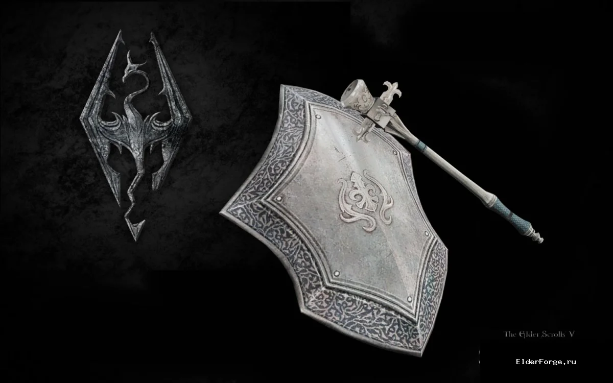 Обложка мода: Кельтский щит и булава – новое оружие для Skyrim Legendary Edition