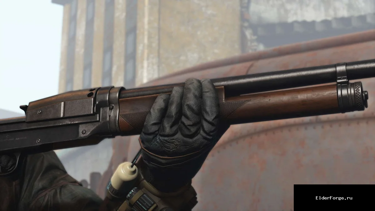 Обложка мода: Кинетическая винтовка Sjorgen для Fallout 4 – новое оружие ближнего боя