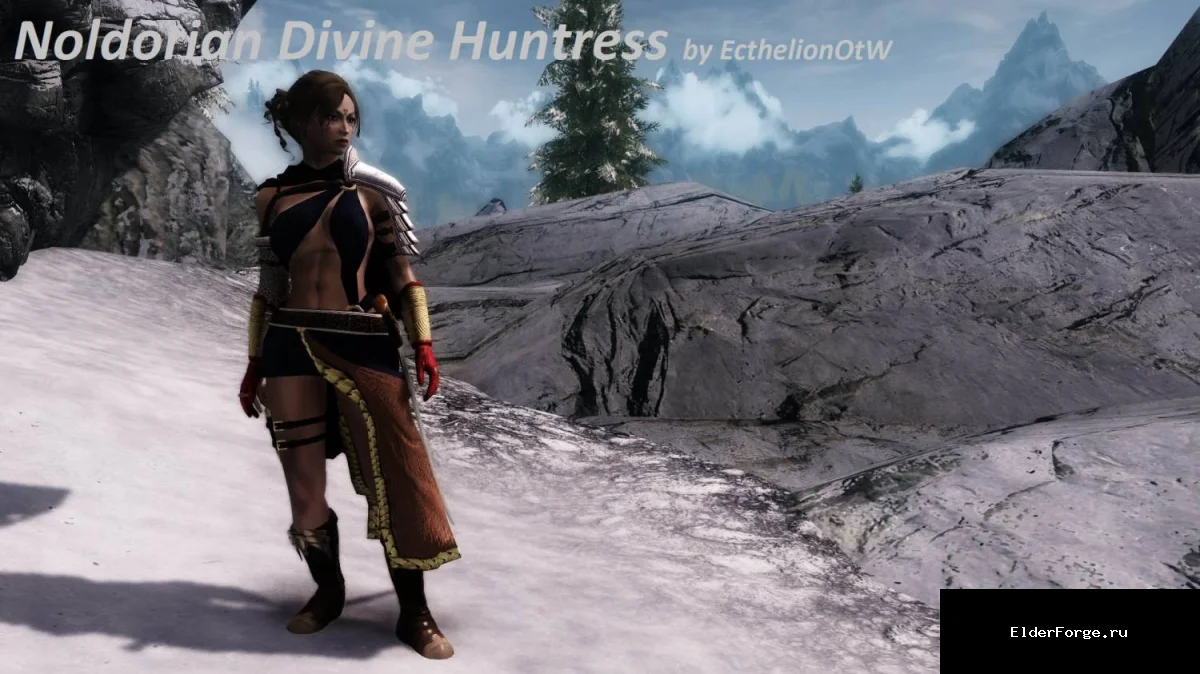 Обложка мода: Кираса божественной охотницы — красивая женская броня для Skyrim LE