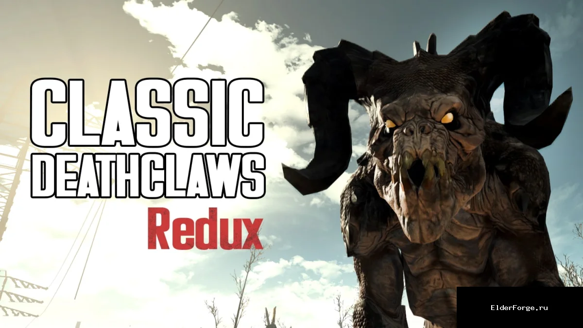 Обложка мода: Классические лица Когтей Смерти для Fallout 4 – Classic Deathclaws Redux