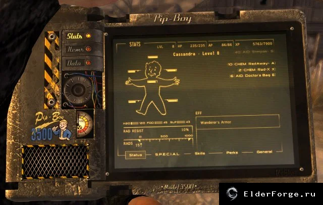 Обложка мода: Классический Пип-Бой 3500 для FNV