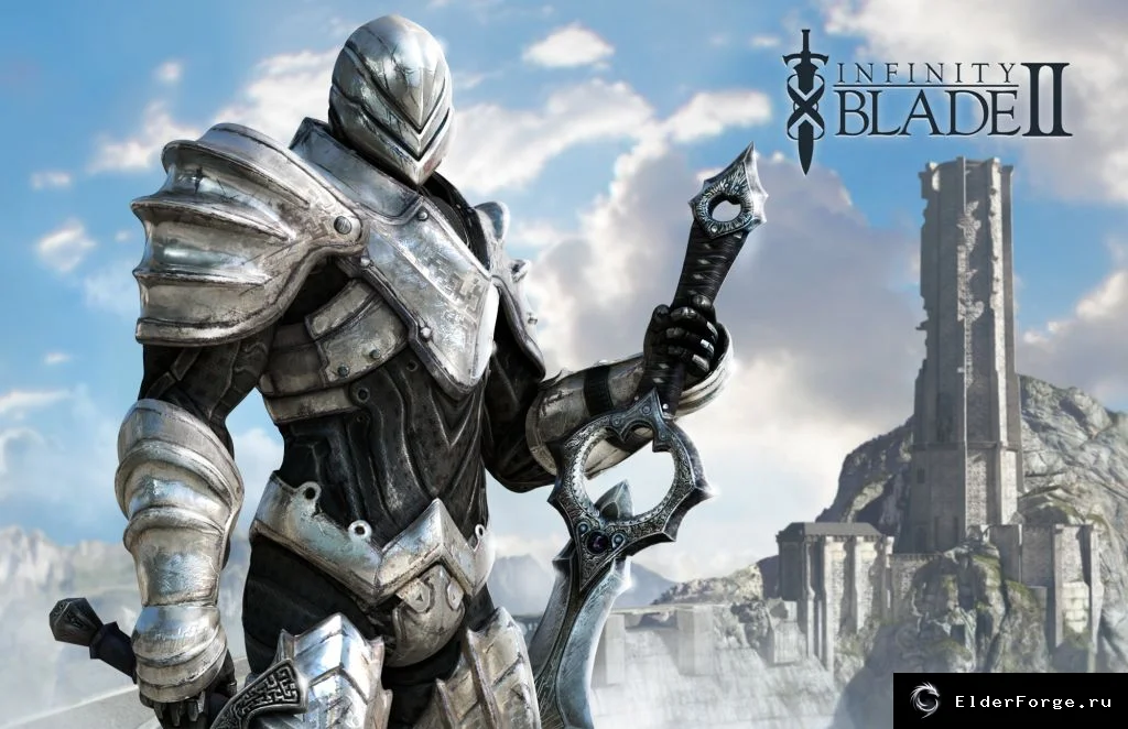 Обложка мода: Клинок бесконечности — однoruchное оружие Infinity Blade для Skyrim LE