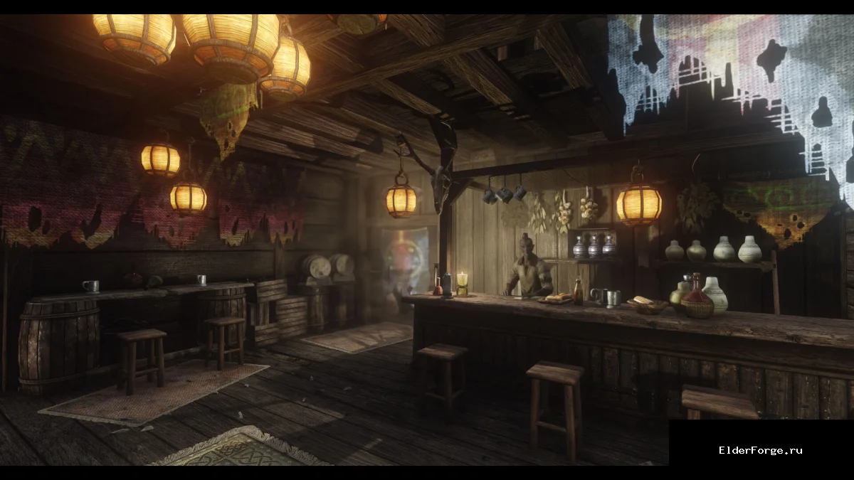 Обложка мода: Клуб Новый Гнисис – обновлённый интерьер и атмосфера для Skyrim SE/AE