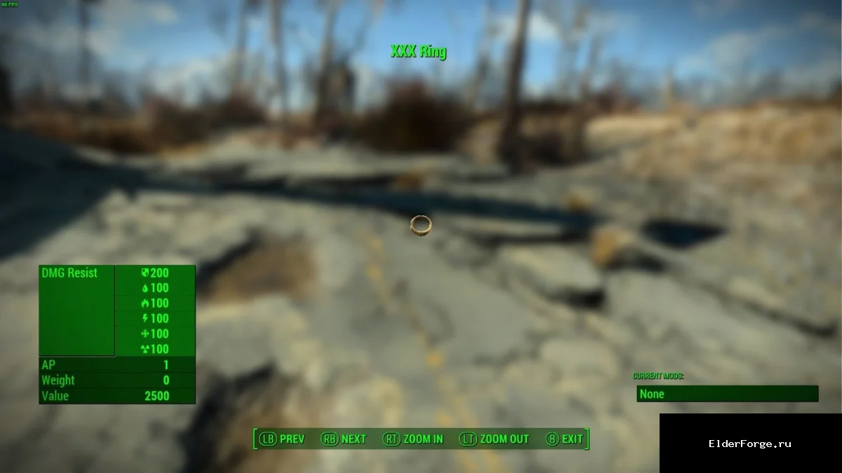 Обложка мода: Кольцо XXX с защитой 200 и джетпаком для Fallout 4